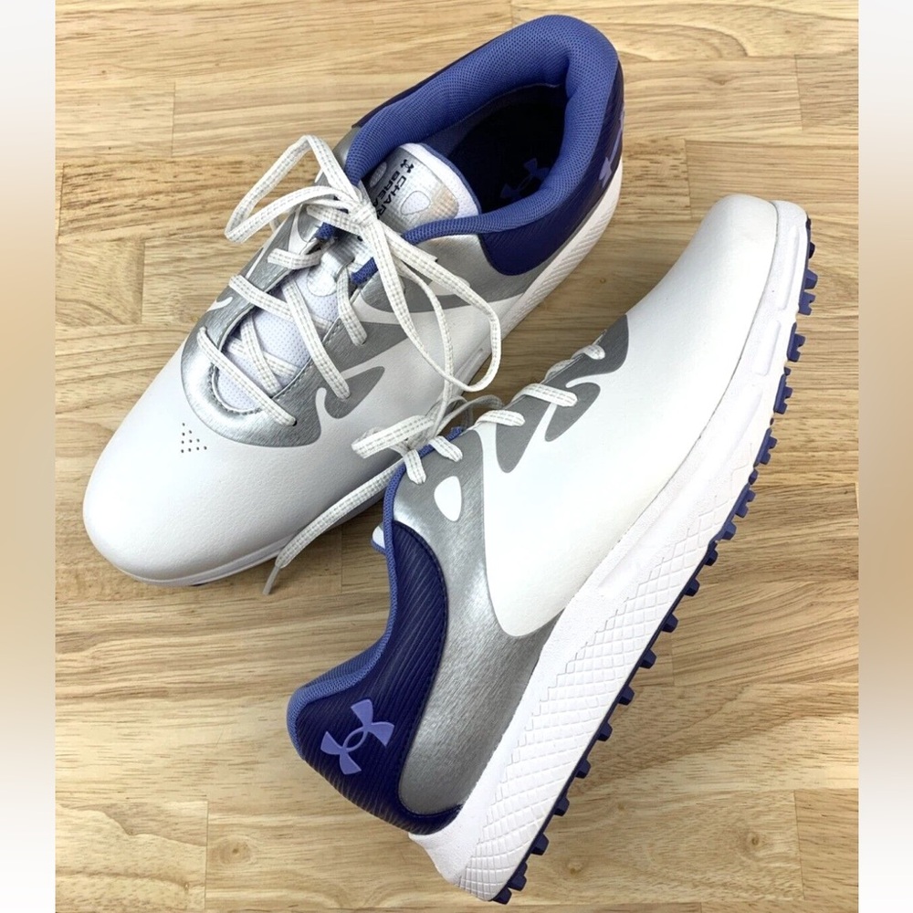New Under Armour Charged Breathe Spikeless Golf Shoes 3023733-103 Womens Size 10